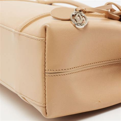 cartier beige cabochon single flap